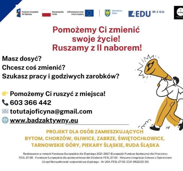 Zdobądź nowe kwalifikacje i znajdź pracę! Ruszył nabór do projektu "Bądź aktywny"