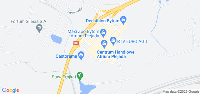Mapa dojazdu CH Atrium Plejada Bytom