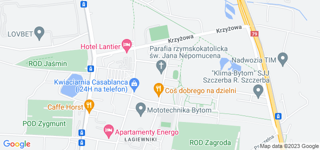 Mapa dojazdu Łagiewniki - Kościół pw. św. Jana Nepomucena Bytom