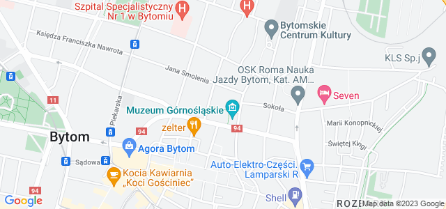 Mapa dojazdu MBP - Miejska Biblioteka Publiczna Bytom