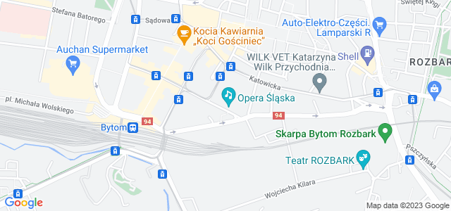 Mapa dojazdu Opera Śląska Bytom