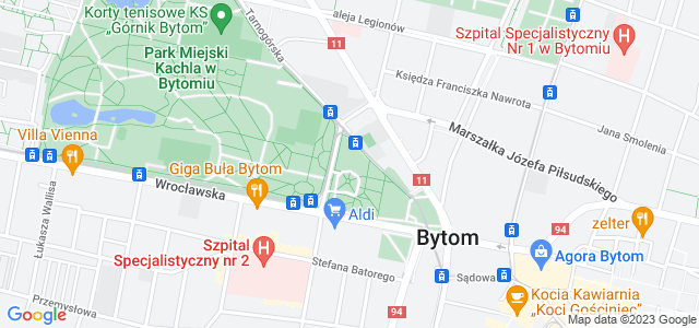 Mapa dojazdu UM - Urząd Miasta Bytom