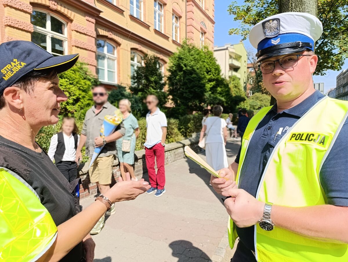 Akcja "Bezpieczna droga do szkoły" / fot. KMP Bytom