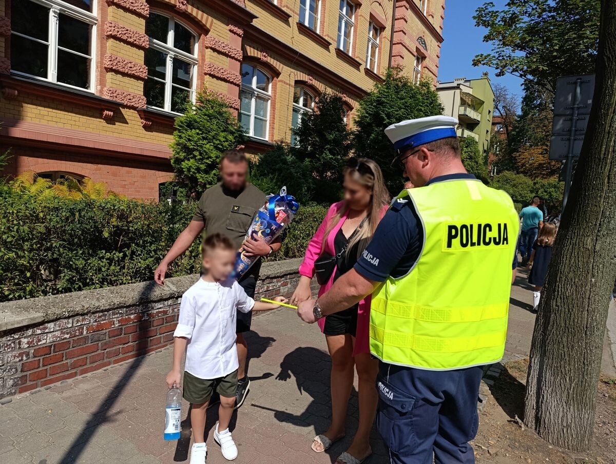Akcja "Bezpieczna droga do szkoły" / fot. KMP Bytom
