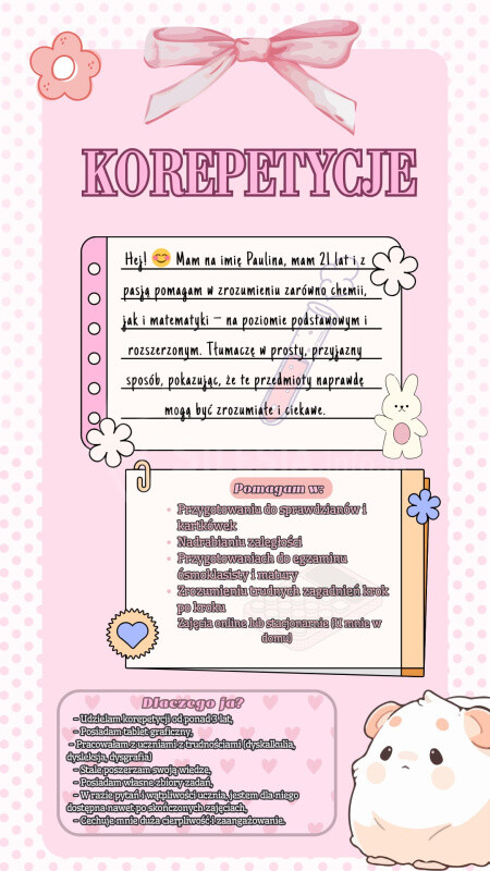 Korepetycje chemia i matematyka
