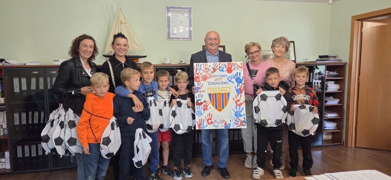 Młodzi piłkarze Polonii Bytom odwiedzili firmę Lechbud